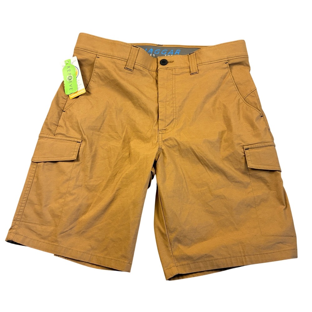 New Haggar The Active Series Free Trek‎ Cargo Shorts Mens 33 Brown TruTemp 365